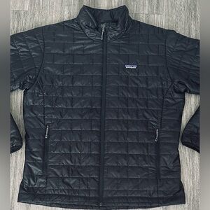 Patagonia Nano Puff Jacket Mens Large Black Puffer Coat Excellent Condition Read